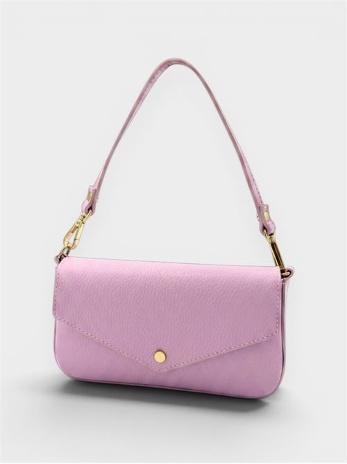 Borsa a spalla in pelle rosa baby con patta IL LACCIO | 42108PELLEROSA BABY